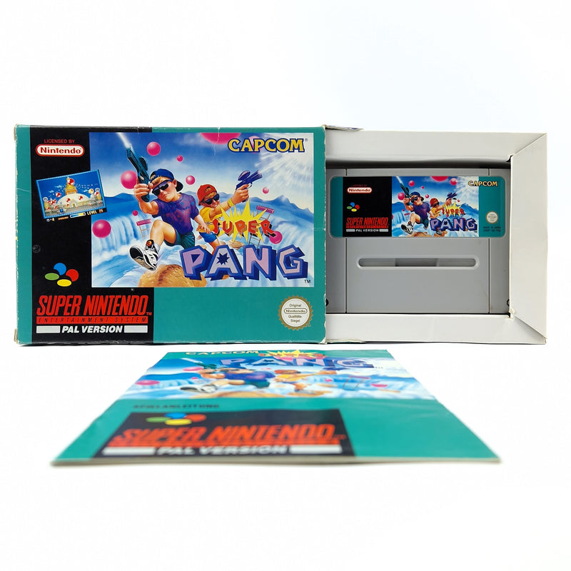 Super Nintendo Spiel : Super Pang - Modul Anleitung OVP cib / SNES OVP PAL NOE