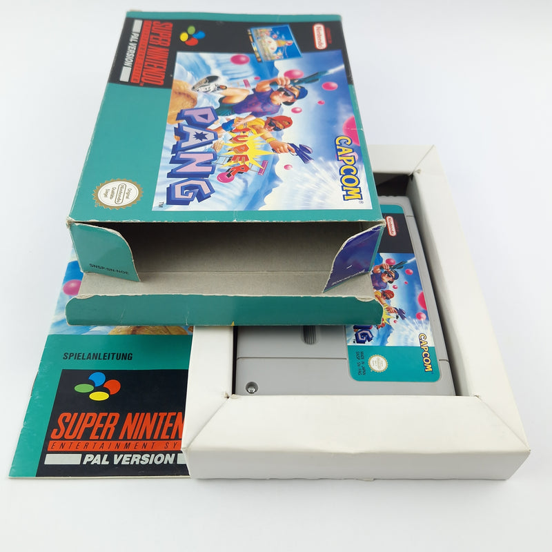 Super Nintendo Spiel : Super Pang - Modul Anleitung OVP cib / SNES OVP PAL NOE