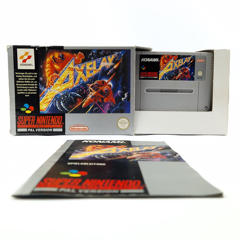 Super Nintendo Spiel : Axelay - Modul Anleitung OVP cib / SNES PAL NOE-1