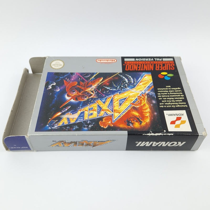Super Nintendo Spiel : Axelay - Modul Anleitung OVP cib / SNES PAL NOE-1