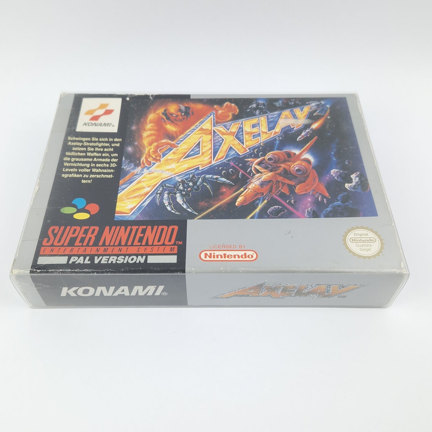 Super Nintendo Spiel : Axelay - Modul Anleitung OVP cib / SNES PAL NOE-1