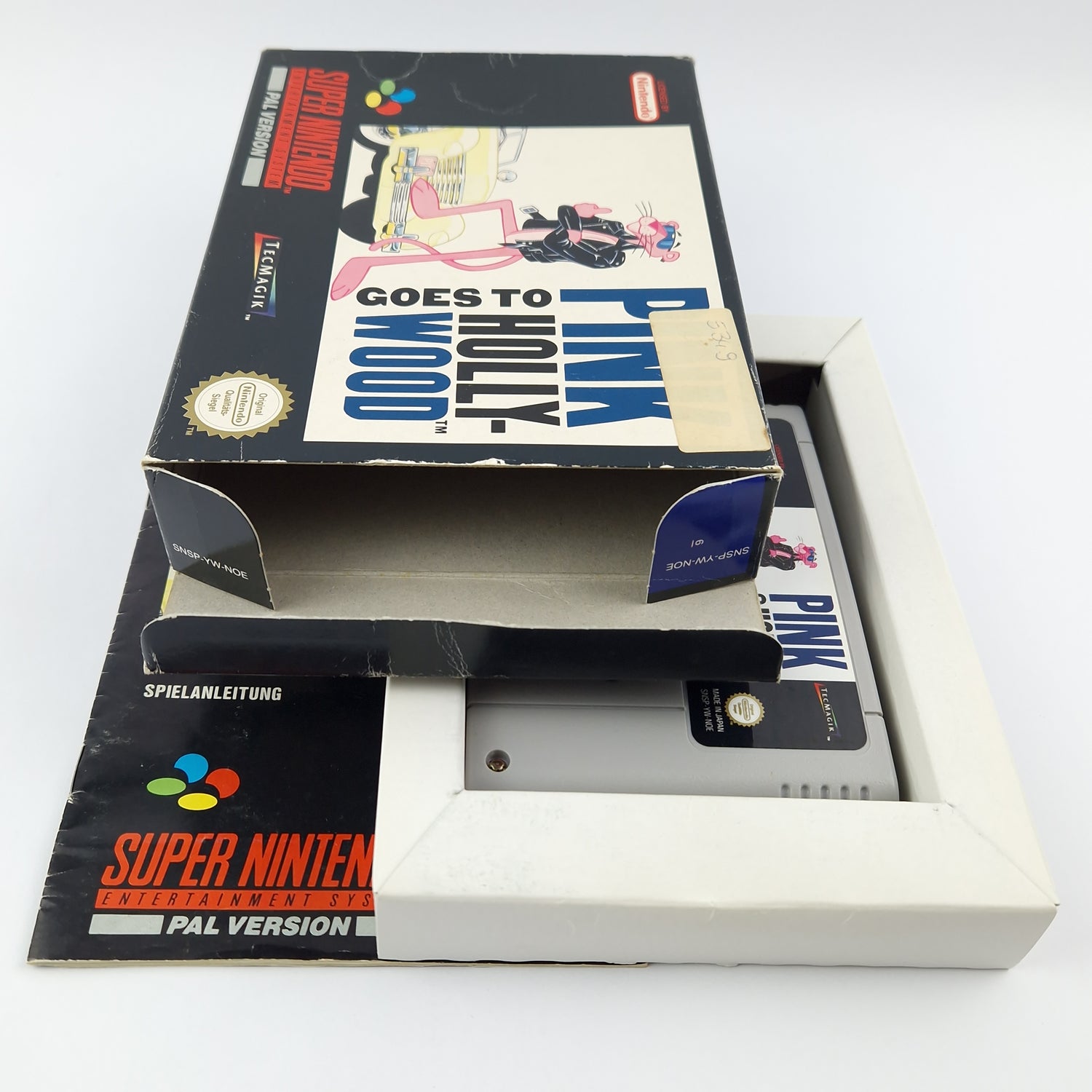Super Nintendo Spiel : Pink Goes to Hollywood - Modul Anleitung OVP cib  SNES
