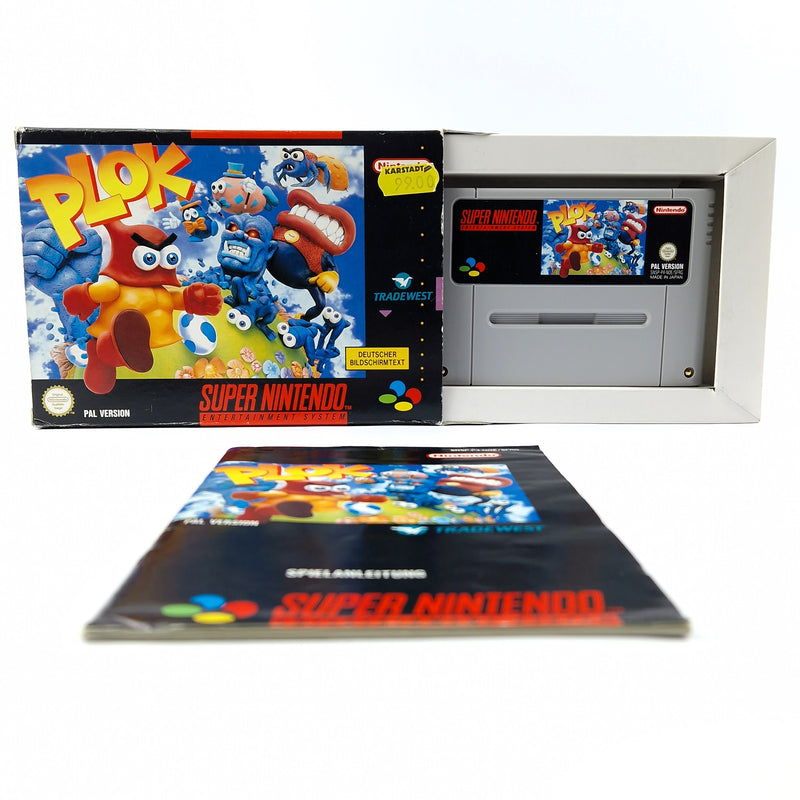 Super Nintendo Spiel : PLOK - Modul Anleitung OVP cib / SNES PAL NOE/SFRG