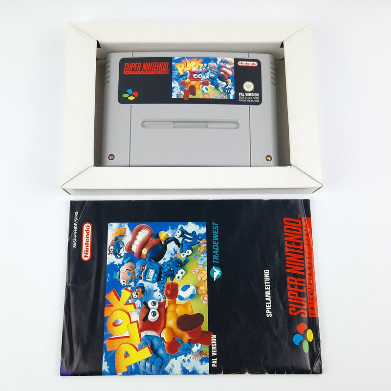 Super Nintendo Spiel : PLOK - Modul Anleitung OVP cib / SNES PAL NOE/SFRG
