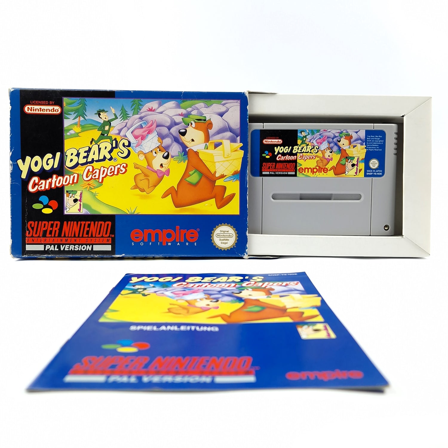 Super Nintendo Spiel : Yogi Bear s Cartoon Capers - Modul Anleitung OVP SNES NOE