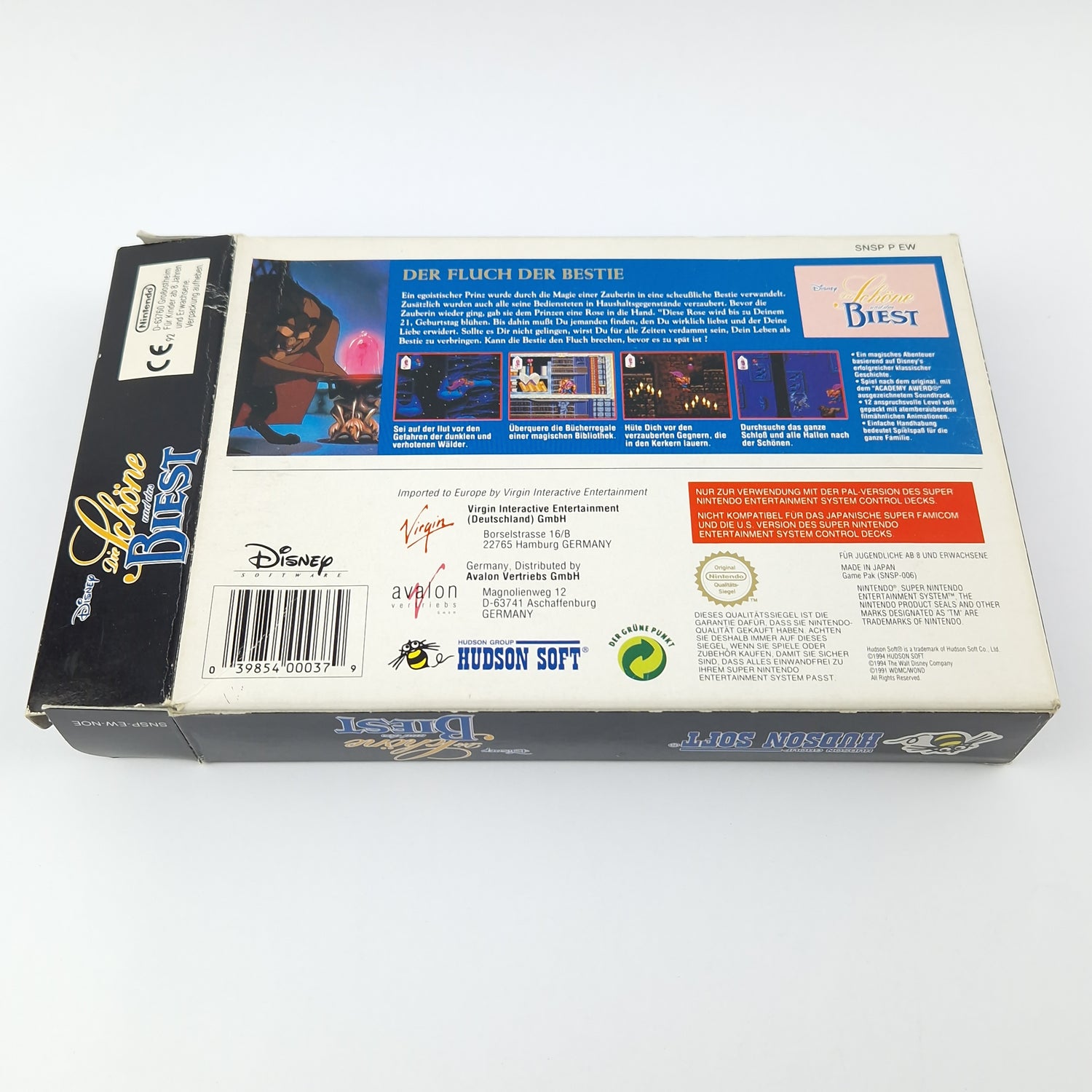 Super Nintendo Spiel : Die schöne und das Biest - Modul Anleitung OVP SNES NOE