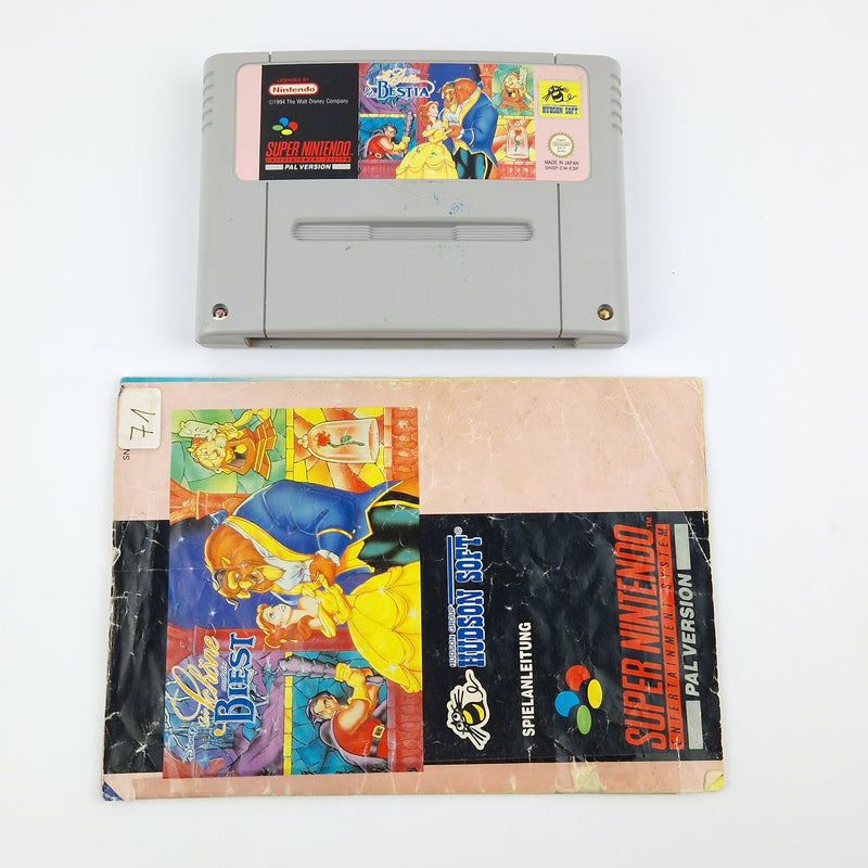 Super Nintendo Spiel : Die schöne und das Biest - Modul Anleitung OVP SNES NOE