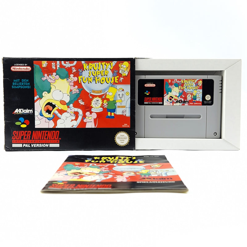 Super Nintendo Spiel : Krustys Super Fun House - Modul Anleitung OVP cib / SNES