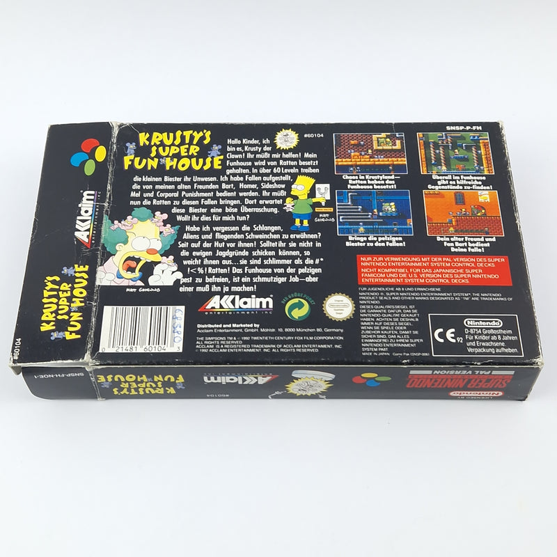 Super Nintendo Spiel : Krustys Super Fun House - Modul Anleitung OVP cib / SNES