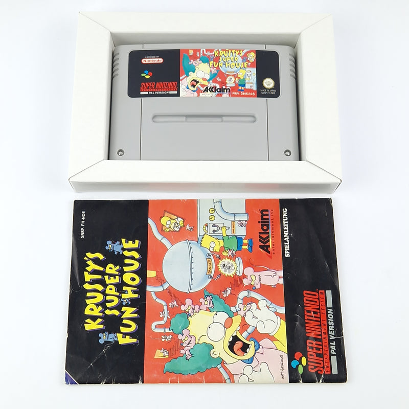 Super Nintendo Spiel : Krustys Super Fun House - Modul Anleitung OVP cib / SNES