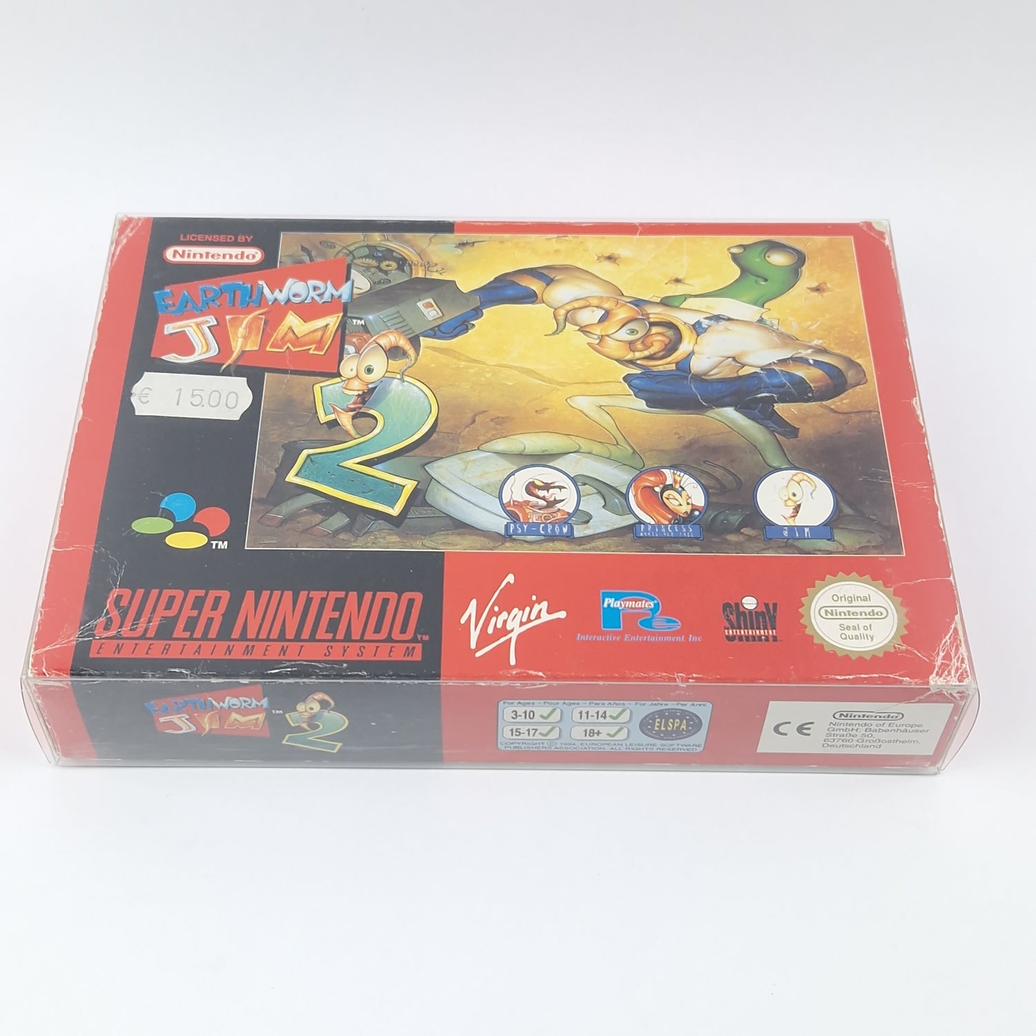 Super Nintendo Game: Earth Worm Jim 2 - Module Instructions OVP cib / SNES EUR