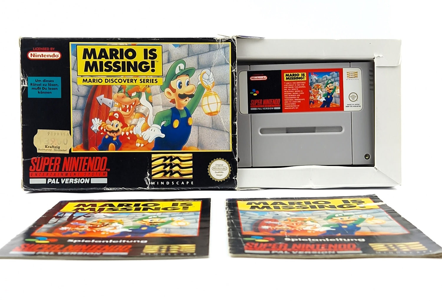 Super Nintendo Spiel : Mario is Missing - Modul Anleitung OVP cib / SNES