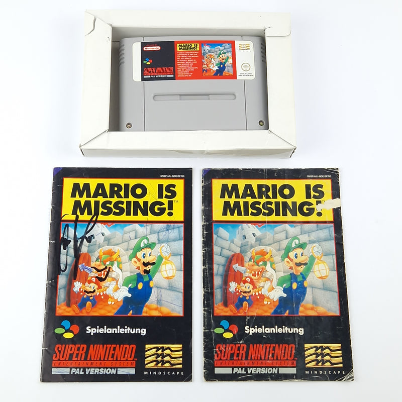 Super Nintendo Spiel : Mario is Missing - Modul Anleitung OVP cib / SNES