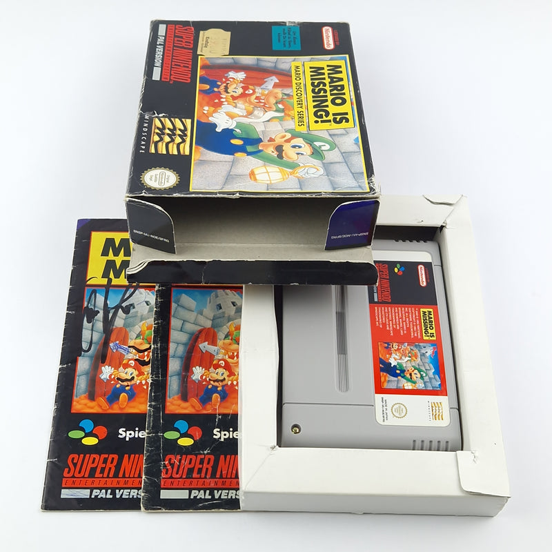 Super Nintendo Spiel : Mario is Missing - Modul Anleitung OVP cib / SNES
