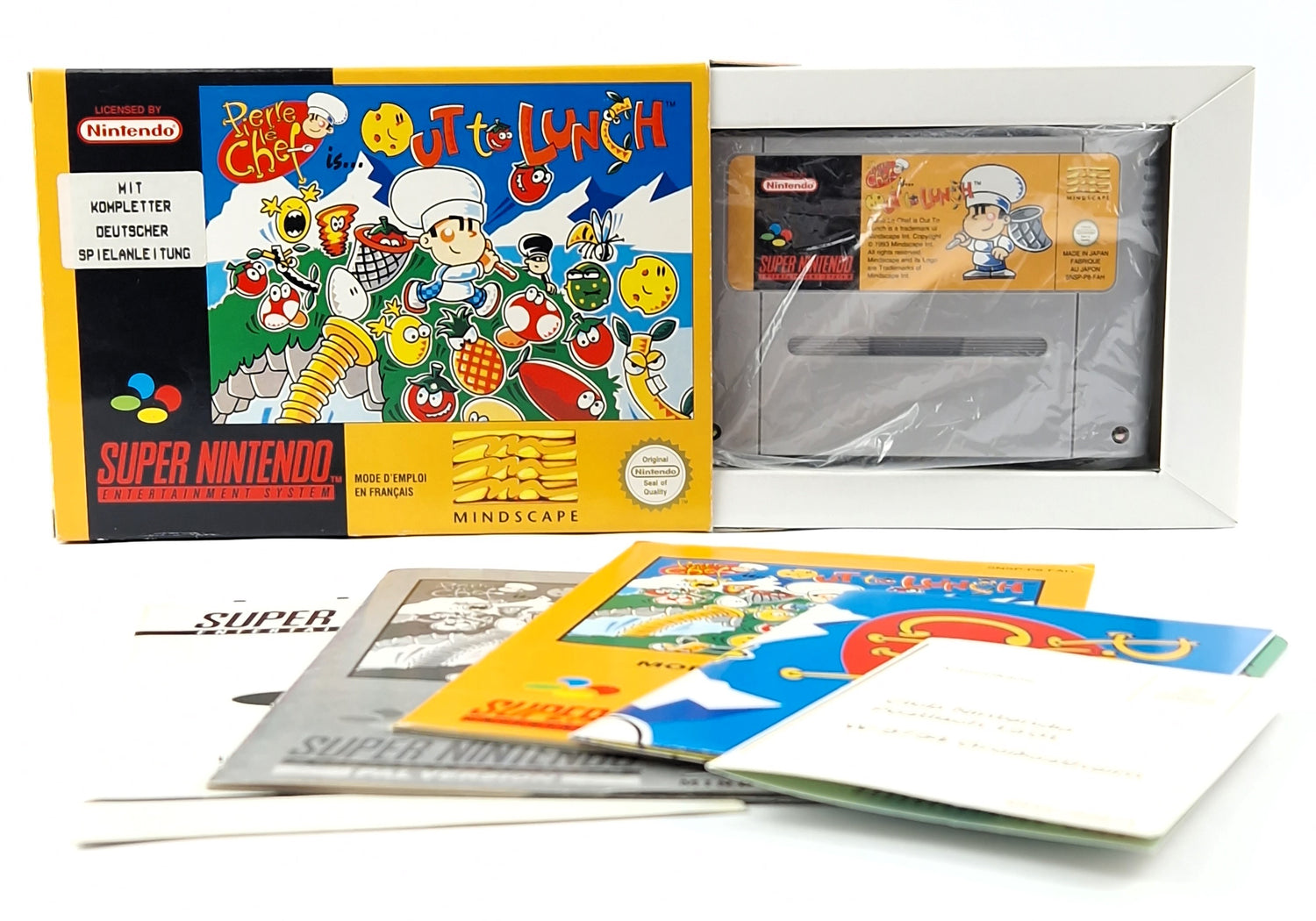 Super Nintendo Game: Pierre le Chef is out to Lunch - Module Instructions OVP SNES