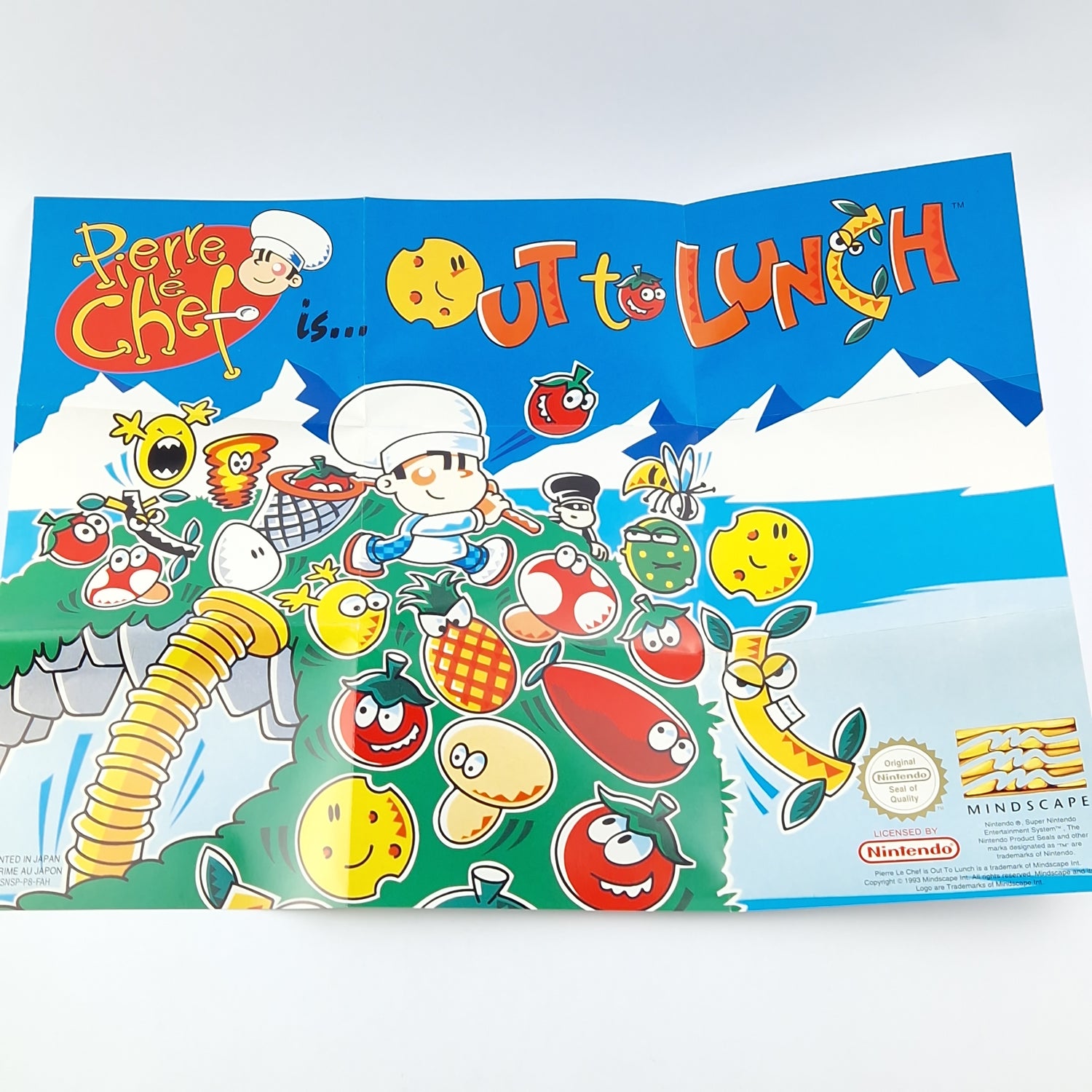 Super Nintendo Game: Pierre le Chef is out to Lunch - Module Instructions OVP SNES