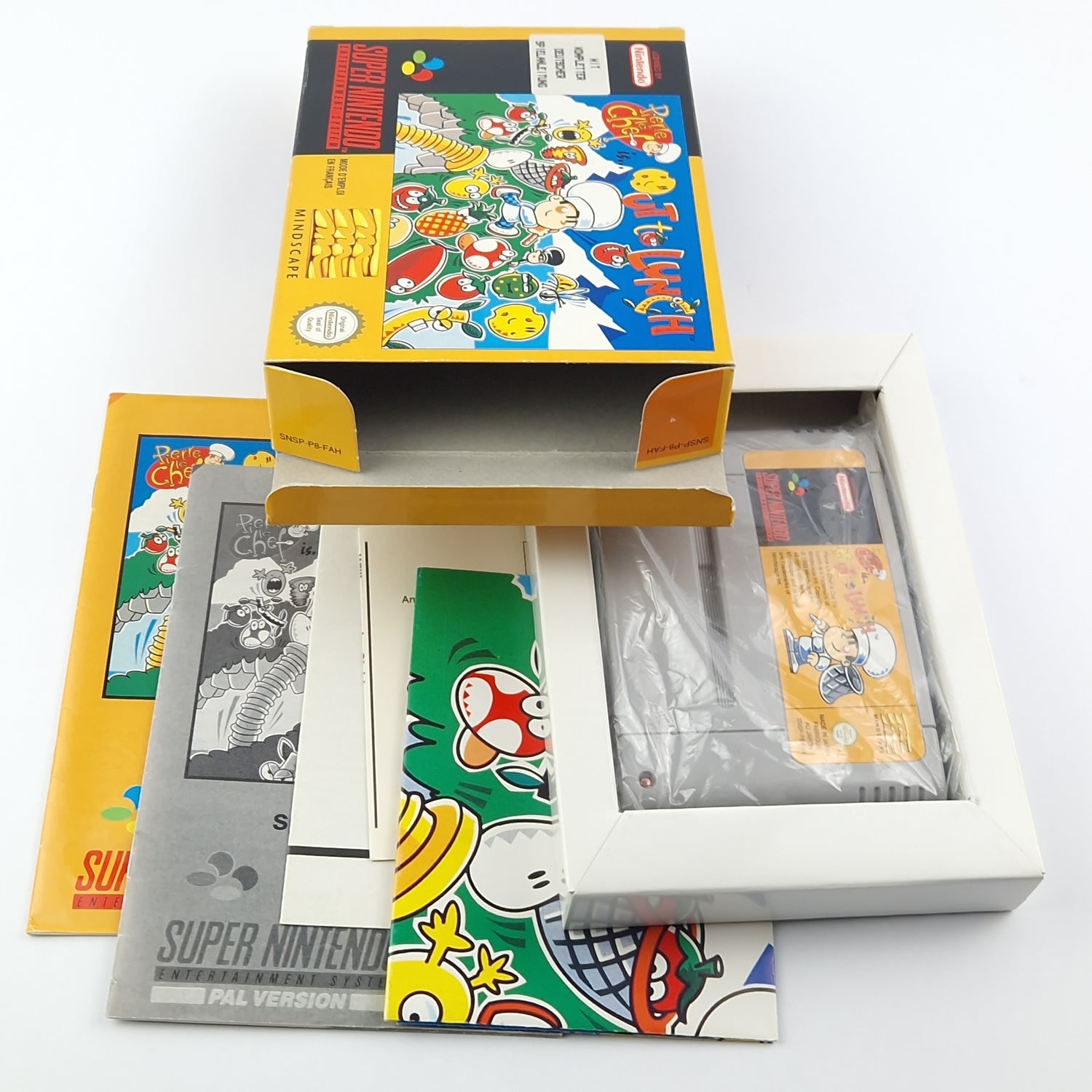 Super Nintendo Game: Pierre le Chef is out to Lunch - Module Instructions OVP SNES