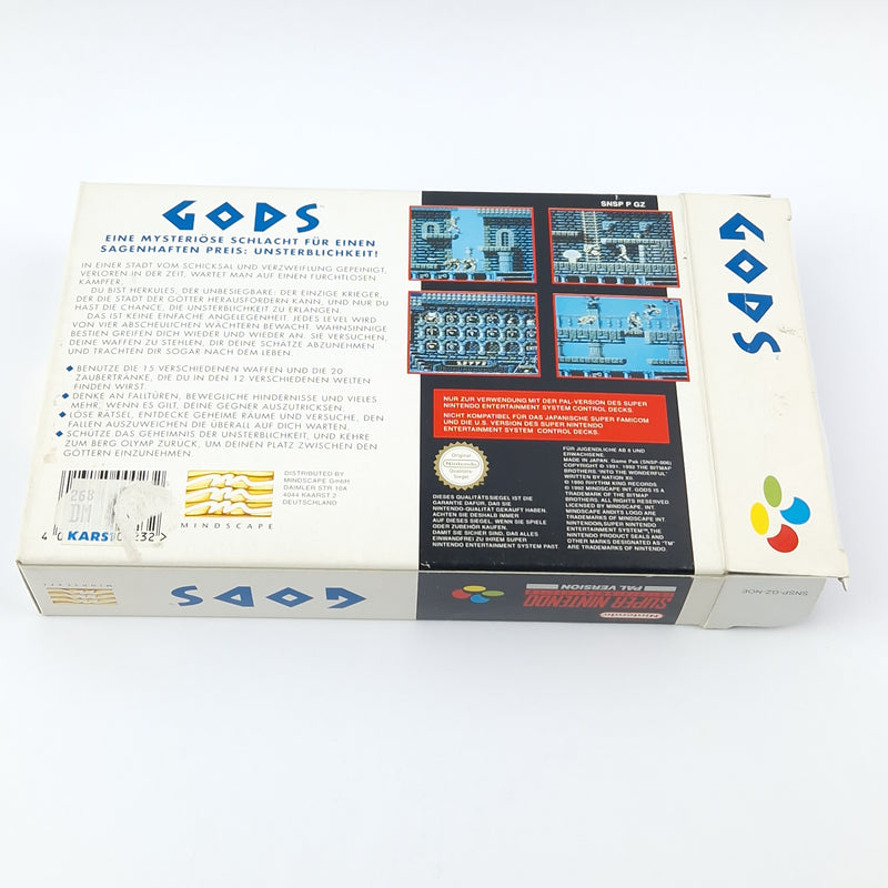 Super Nintendo Spiel : GODS - Modul Anleitung OVP / SNES PAL NOE