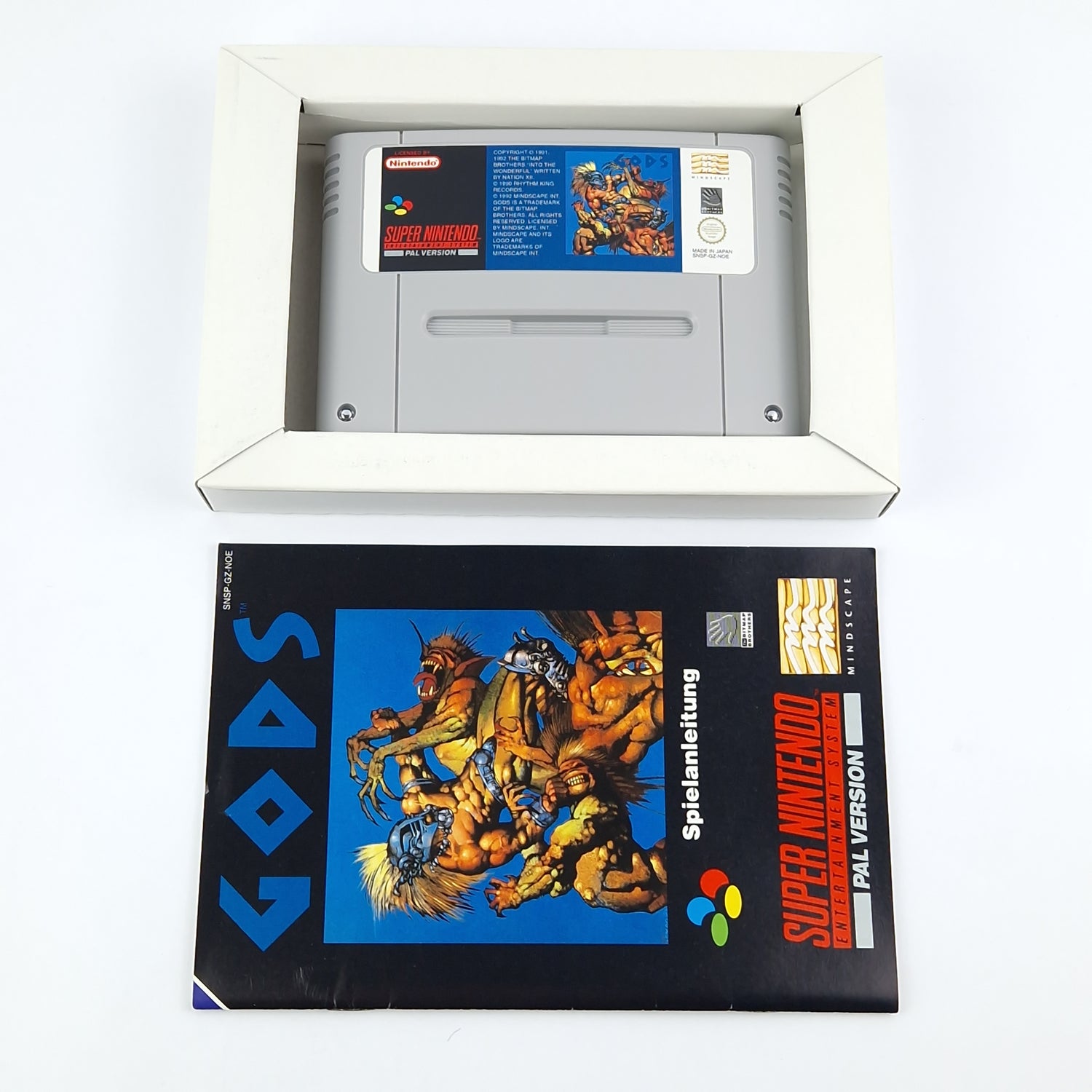 Super Nintendo Spiel : GODS - Modul Anleitung OVP / SNES PAL NOE