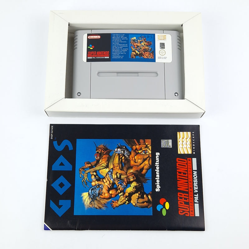 Super Nintendo Spiel : GODS - Modul Anleitung OVP / SNES PAL NOE