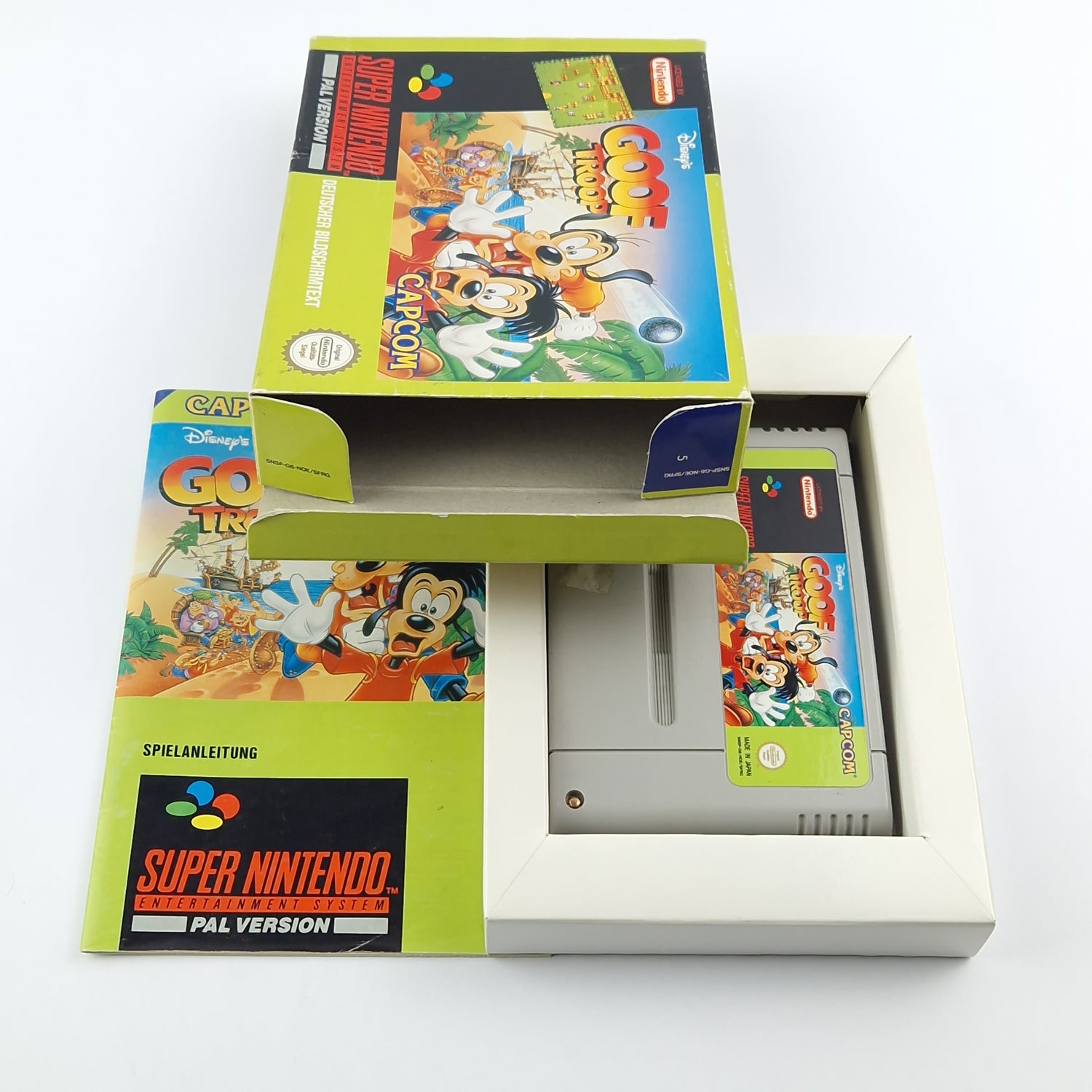 Super Nintendo Game: Disney's Goof Troop - Module Instructions OVP cib / SNES PAL
