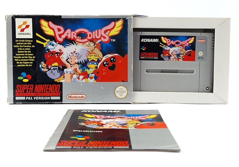 Super Nintendo Spiel : Parodius - Modul Anleitung OVP cib / SNES PAL NOE