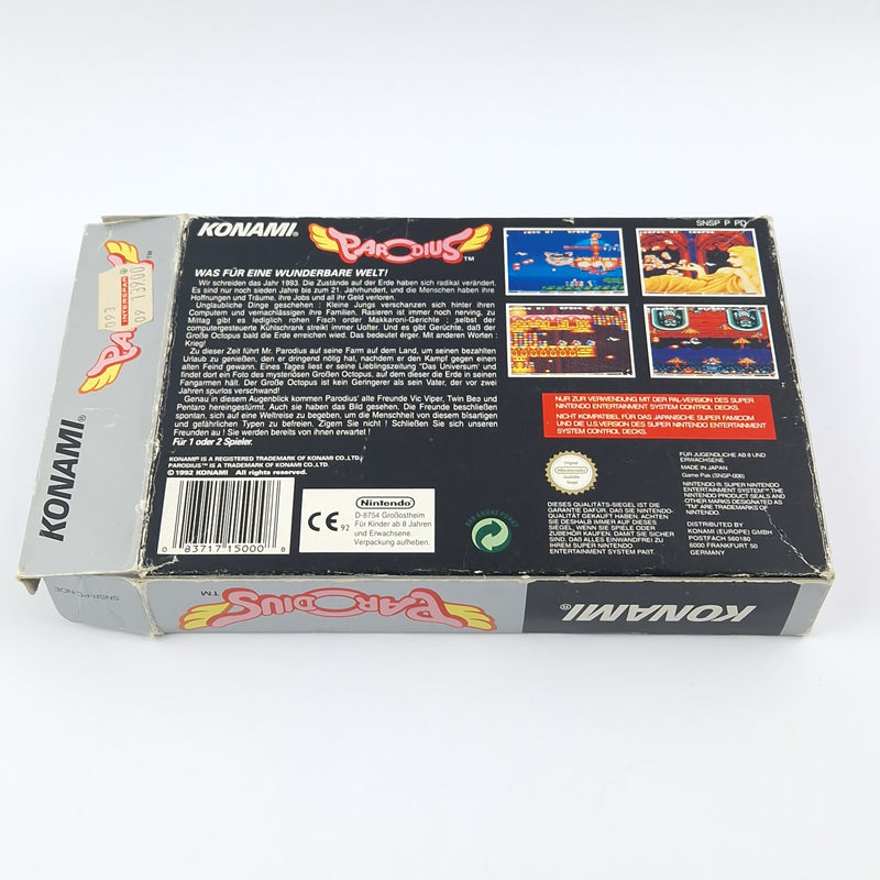 Super Nintendo Spiel : Parodius - Modul Anleitung OVP cib / SNES PAL NOE