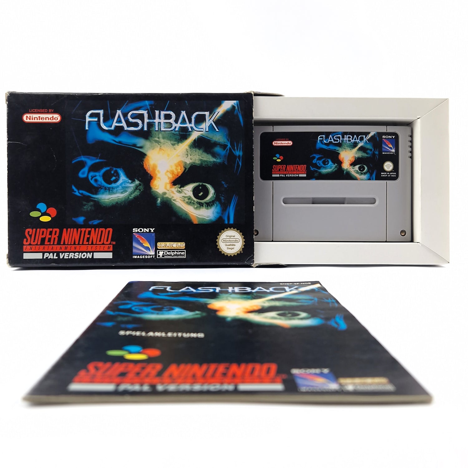 Super Nintendo Spiel : Flashback - Modul Anleitung OVP cib / SNES PAL NOE