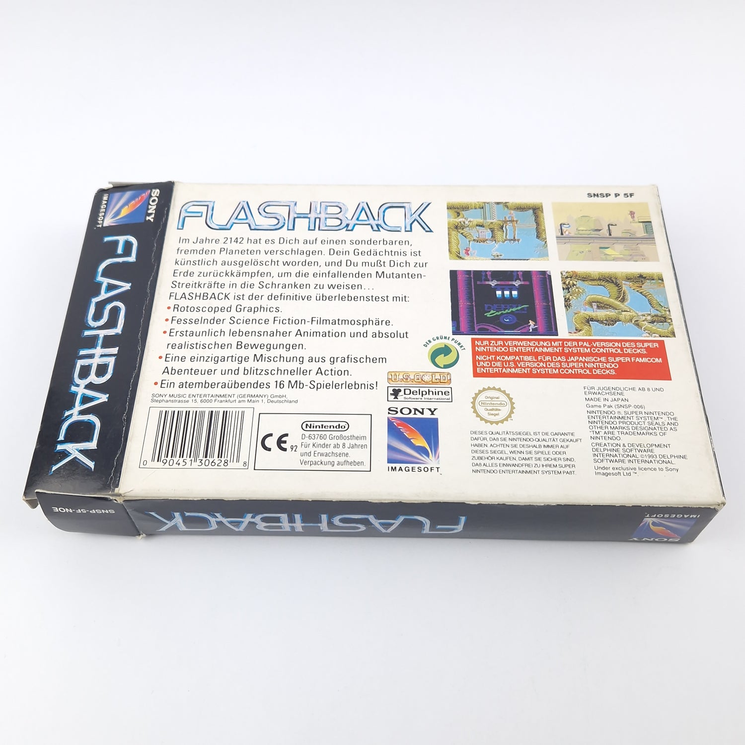 Super Nintendo Spiel : Flashback - Modul Anleitung OVP cib / SNES PAL NOE
