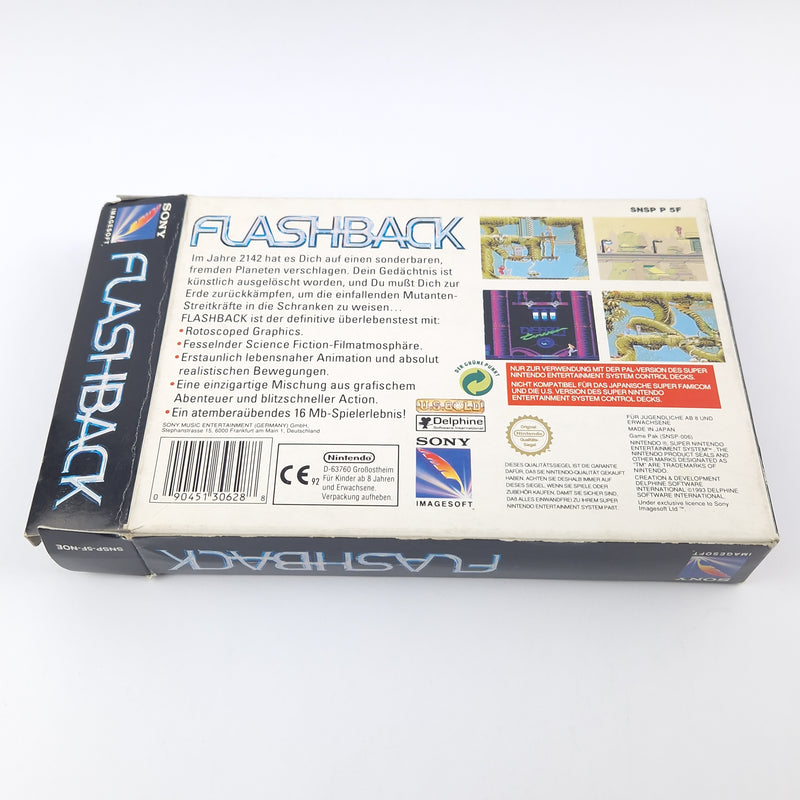 Super Nintendo Spiel : Flashback - Modul Anleitung OVP cib / SNES PAL NOE