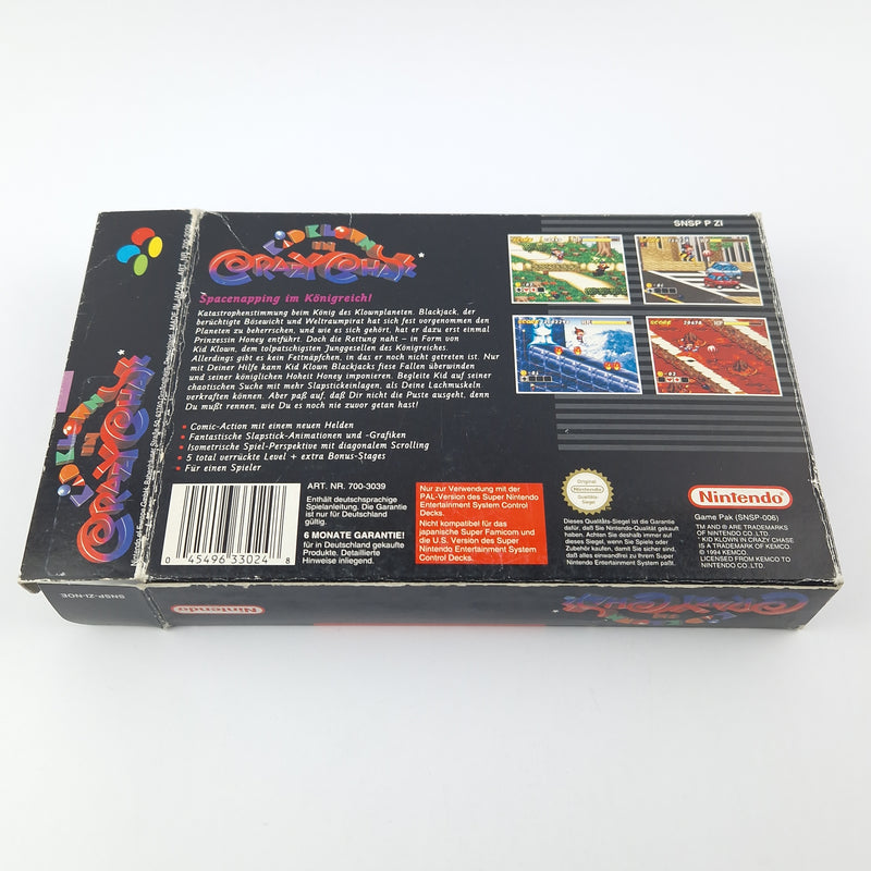 Super Nintendo Spiel : Kid Klown in Crazy Chase - Modul Anleitung OVP SNES NOE
