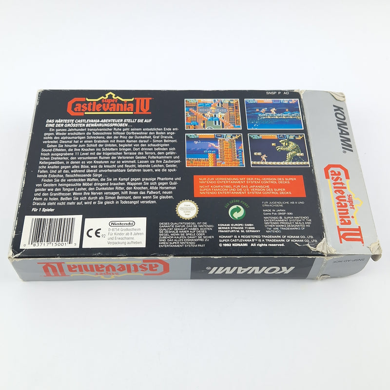 Super Nintendo Spiel : Super Castlevania IV 4 - Modul Anleitung OVP / SNES NOE