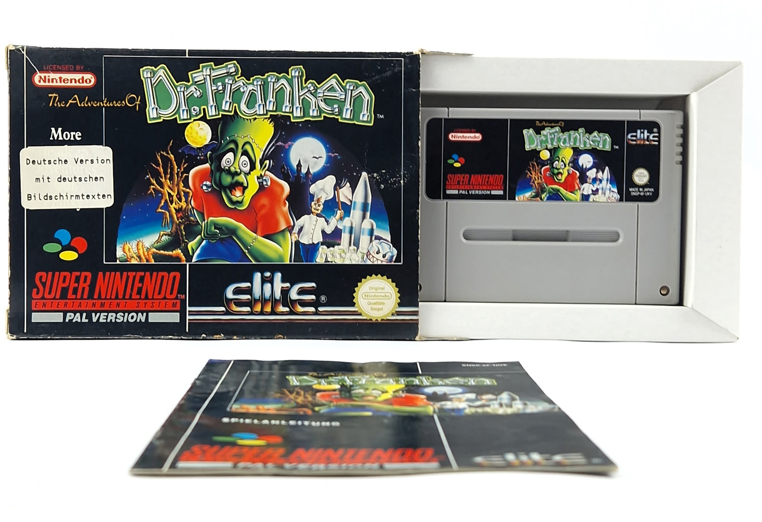 Super Nintendo Spiel : Dr. Franken - Modul Anleitung OVP cib / SNES PAL NOE
