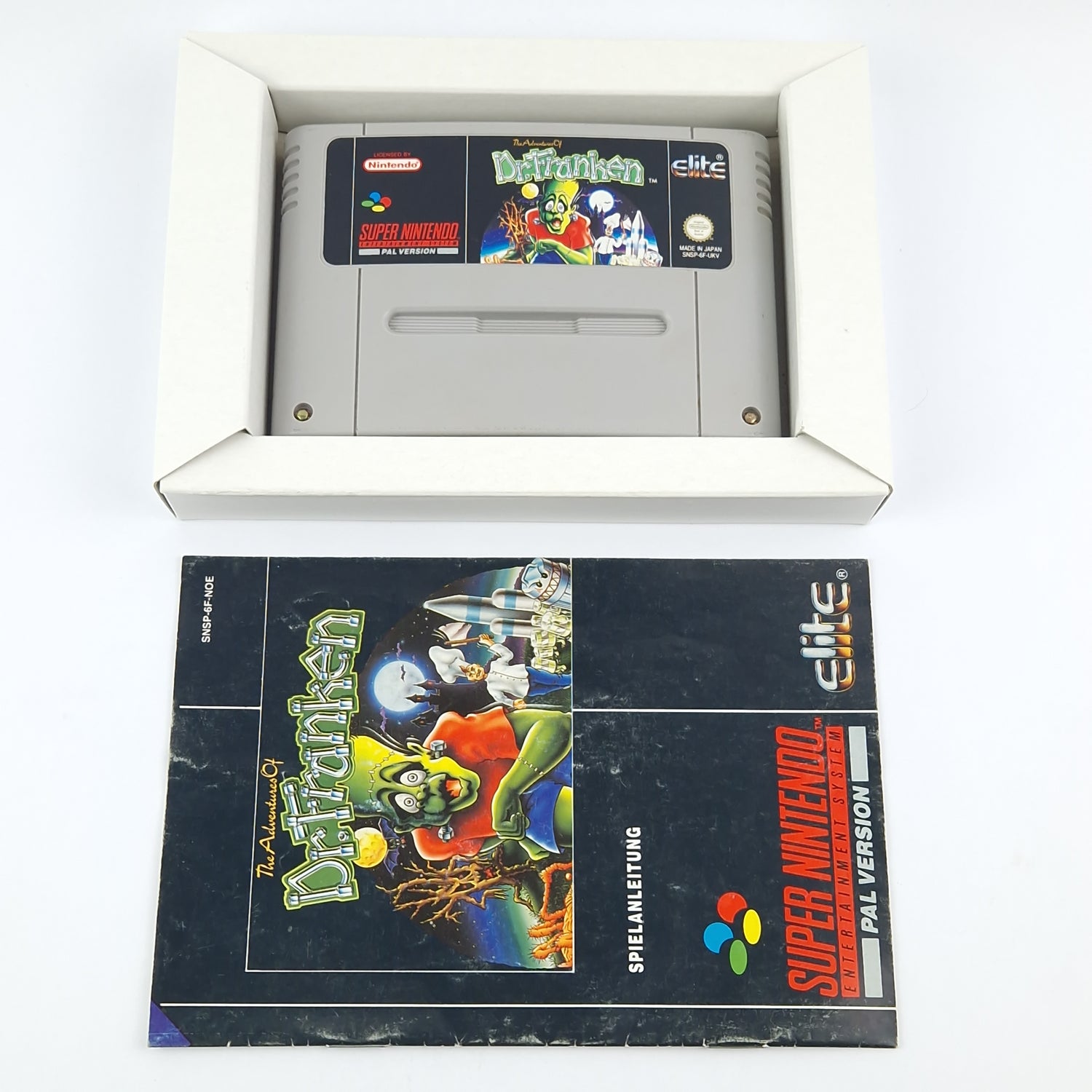 Super Nintendo Spiel : Dr. Franken - Modul Anleitung OVP cib / SNES PAL NOE