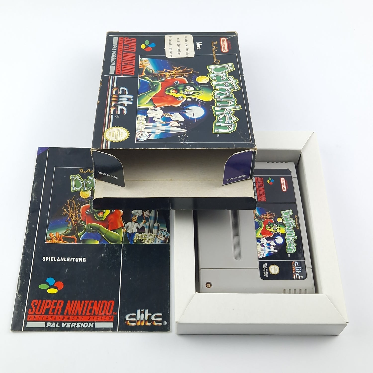 Super Nintendo Spiel : Dr. Franken - Modul Anleitung OVP cib / SNES PAL NOE