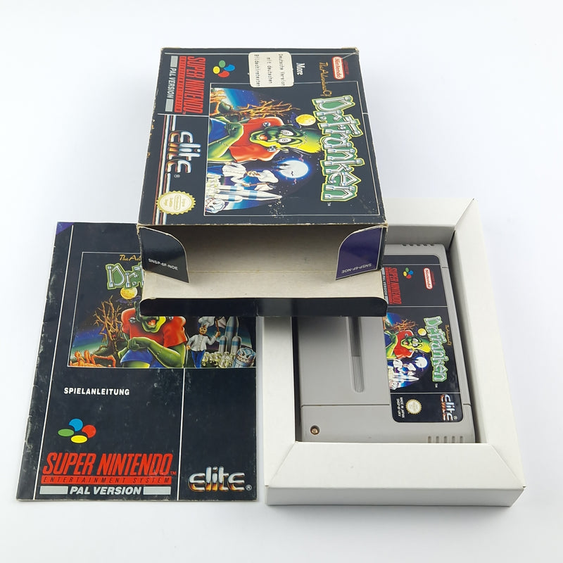 Super Nintendo Spiel : Dr. Franken - Modul Anleitung OVP cib / SNES PAL NOE