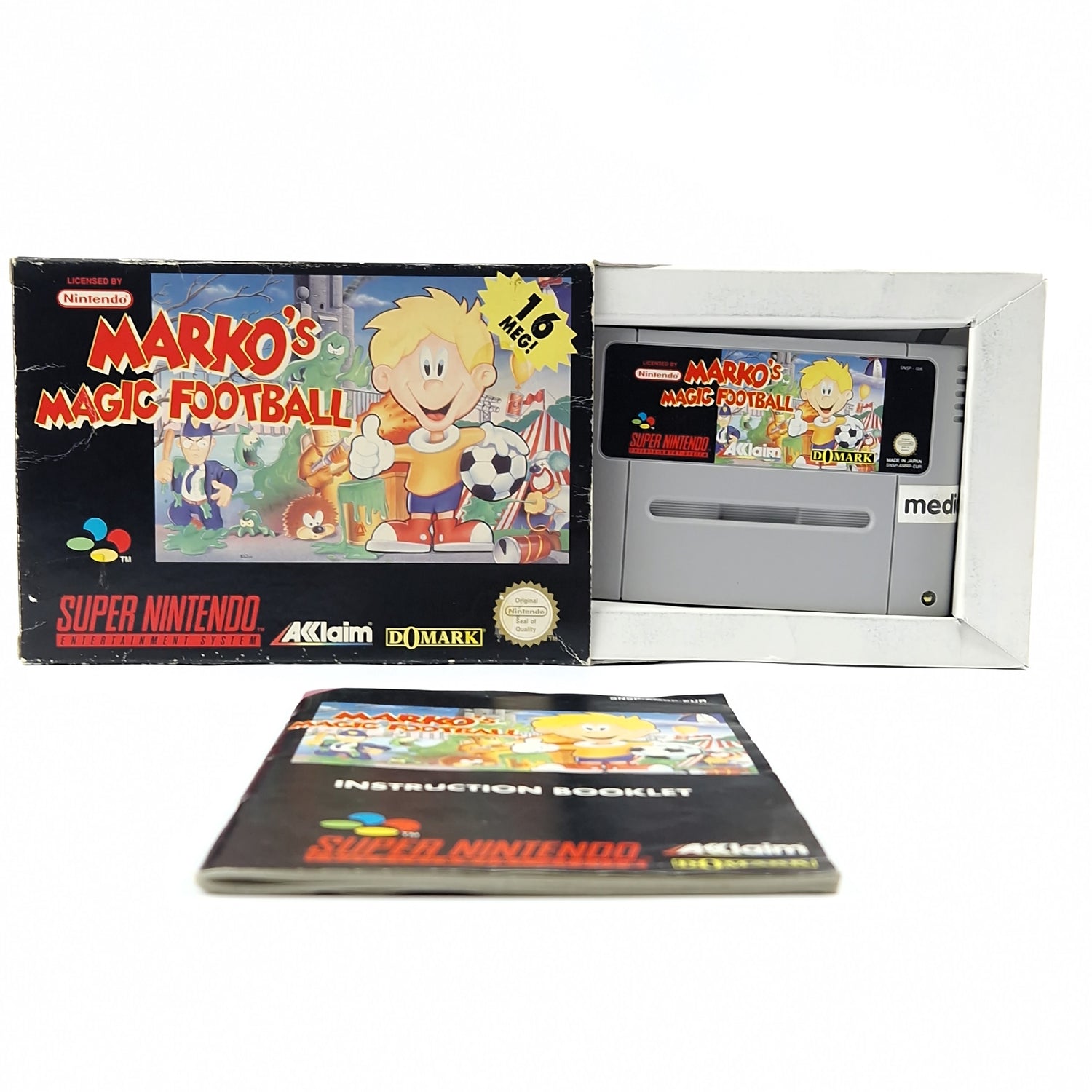 Super Nintendo Spiel : Marko´s Magic Football - Modul Anleitung OVP cib / SNES