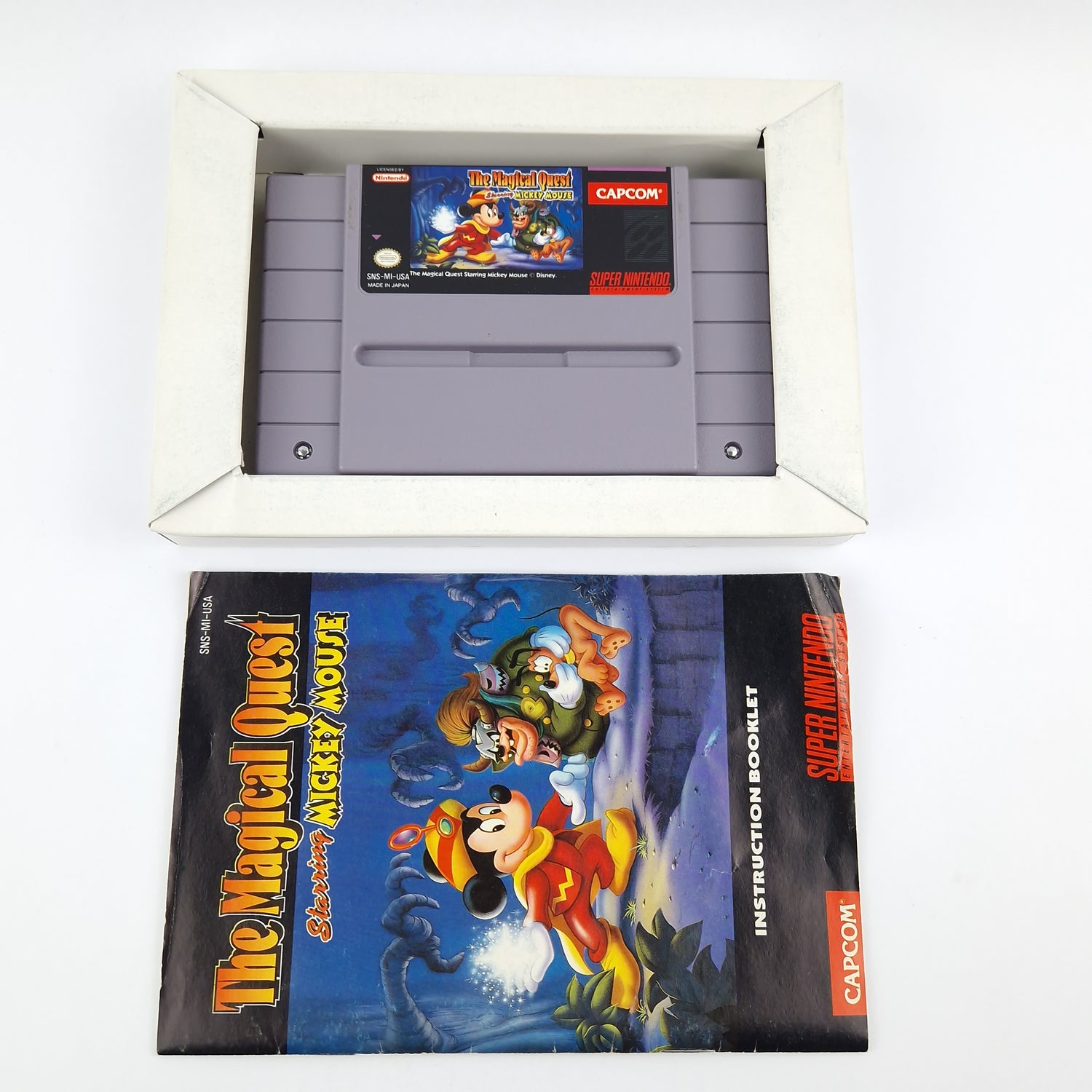 Super Nintendo game: The Magical Quest starring Mickey Mouse - SNES OVP NTSC-U