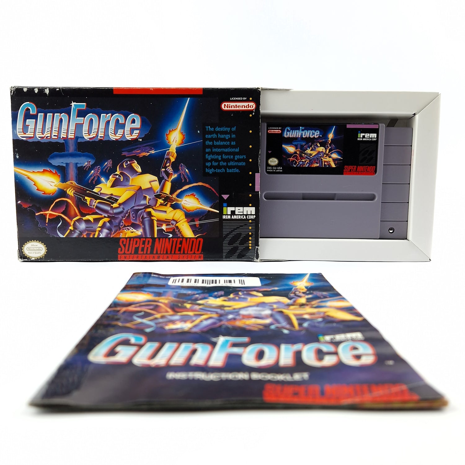 Super Nintendo Spiel : Gun Force - Modul Anleitung OVP cib / SNES NTSC-U/C USA