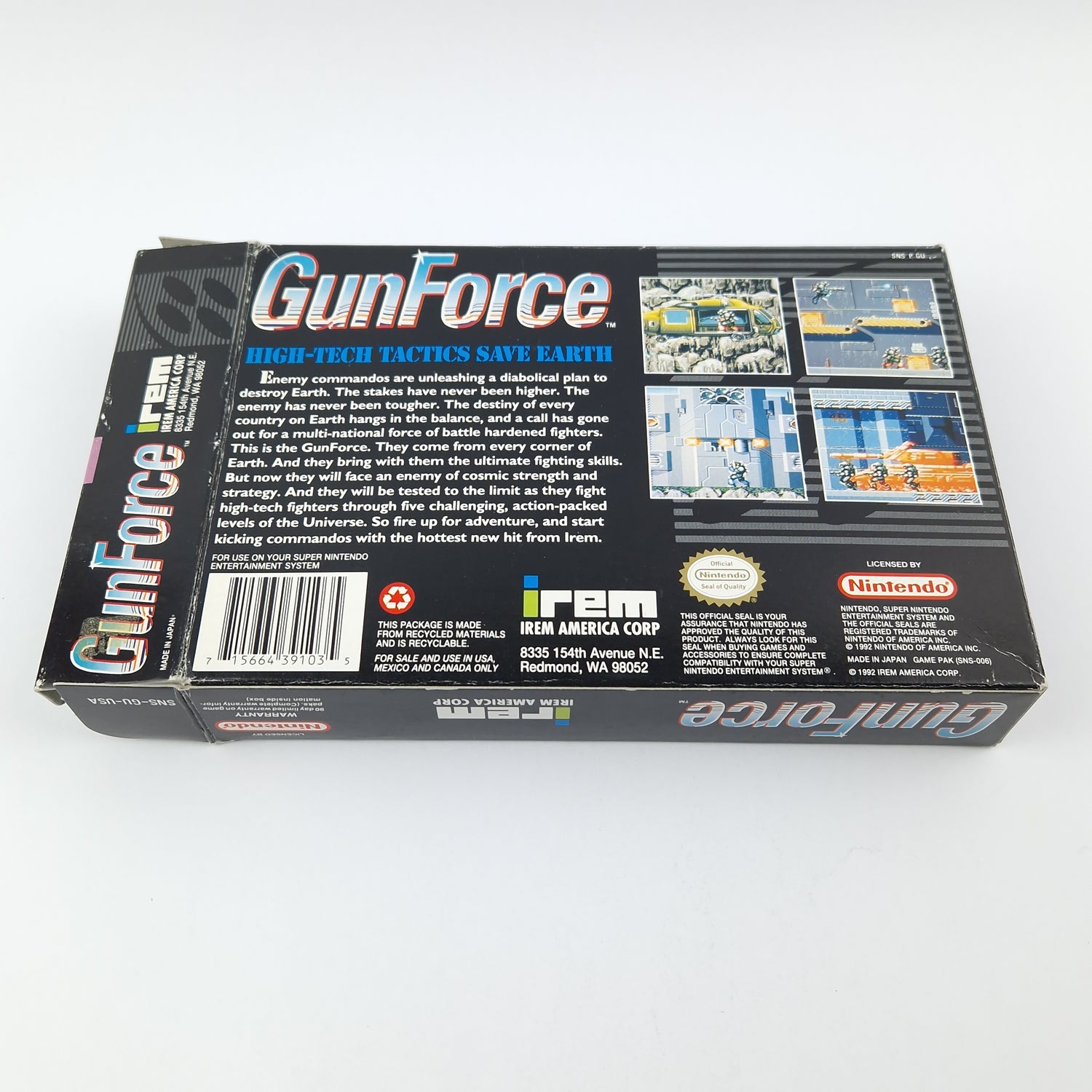 Super Nintendo Spiel : Gun Force - Modul Anleitung OVP cib / SNES NTSC-U/C USA