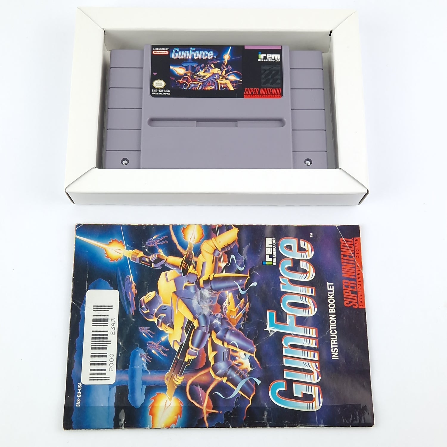 Super Nintendo Spiel : Gun Force - Modul Anleitung OVP cib / SNES NTSC-U/C USA
