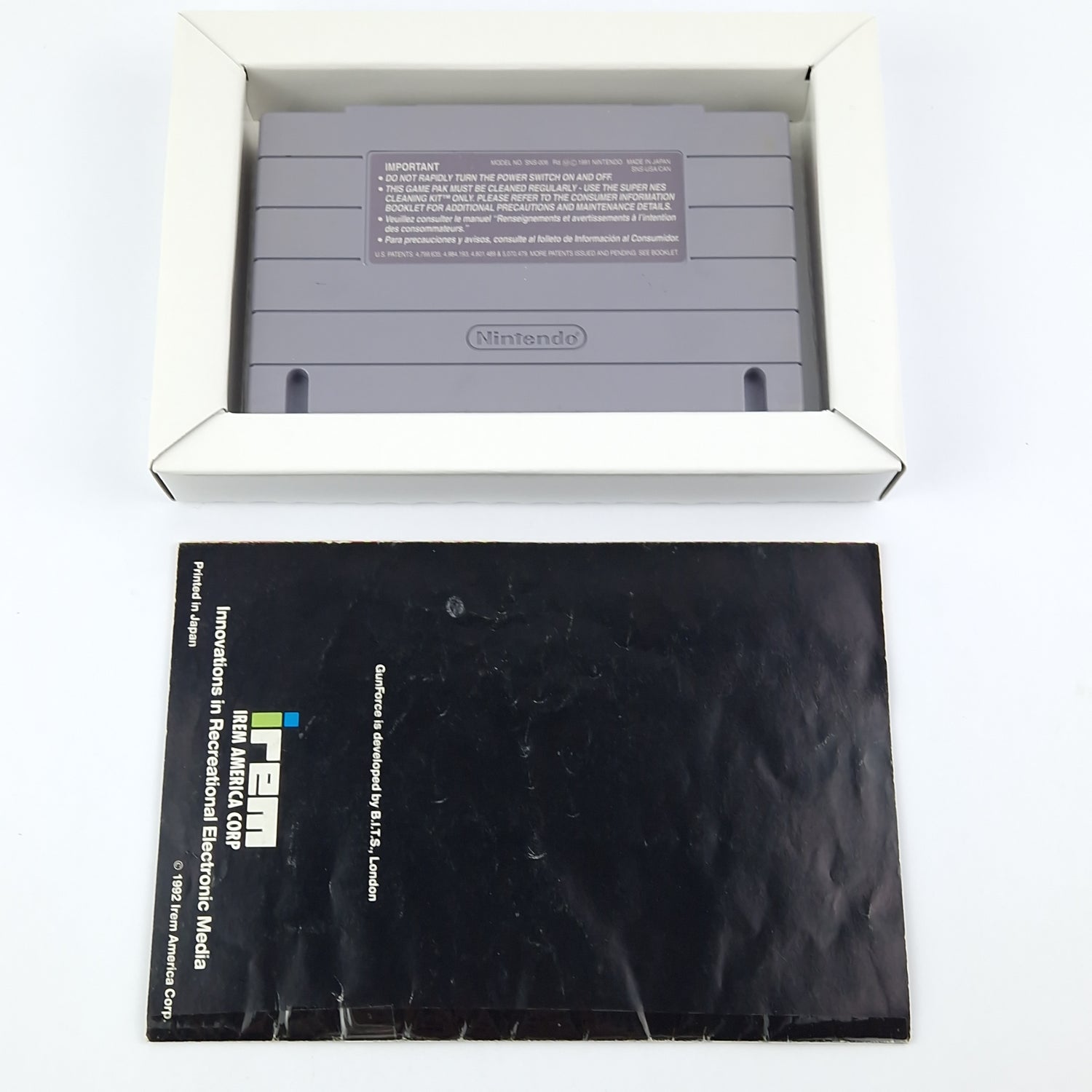 Super Nintendo Spiel : Gun Force - Modul Anleitung OVP cib / SNES NTSC-U/C USA