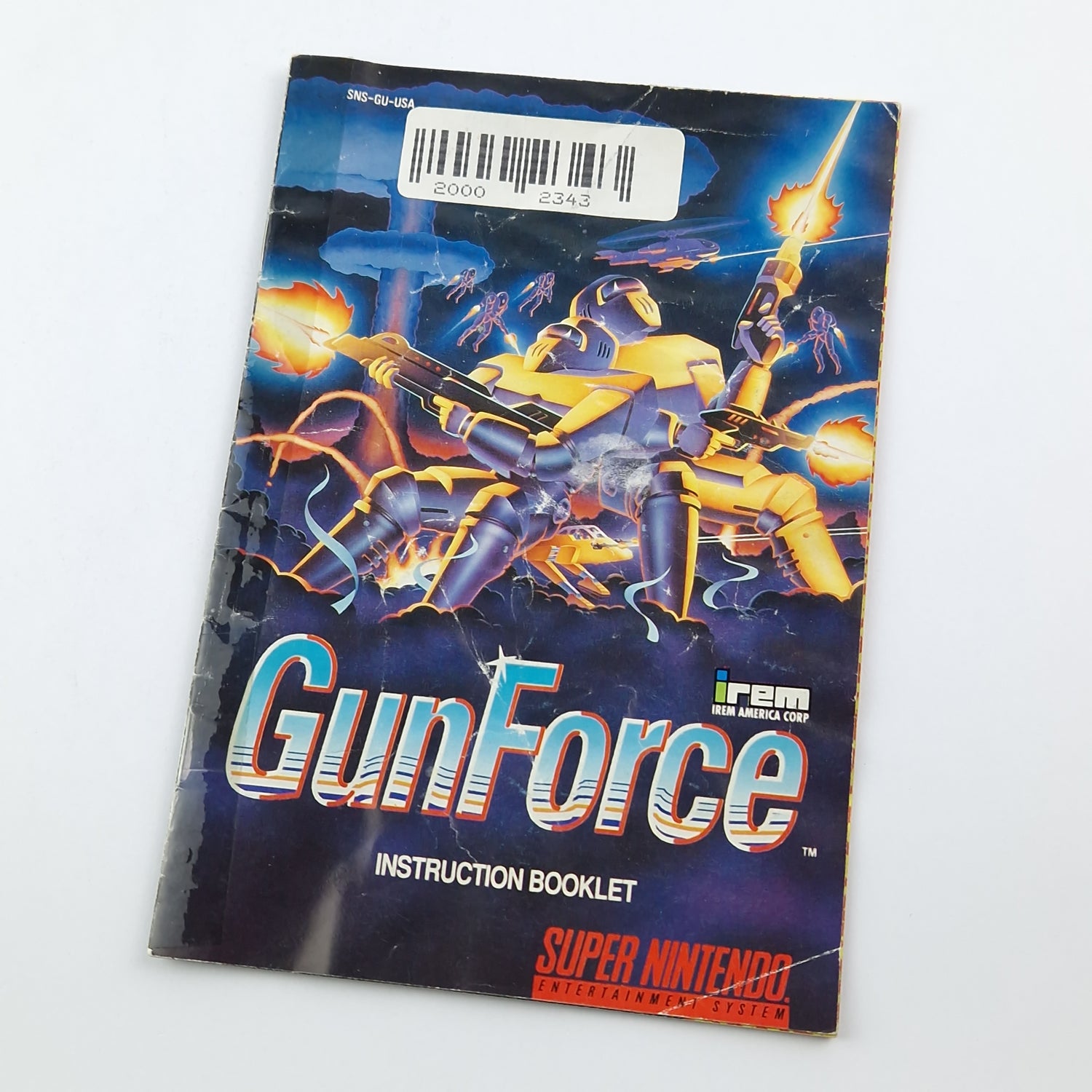Super Nintendo Spiel : Gun Force - Modul Anleitung OVP cib / SNES NTSC-U/C USA