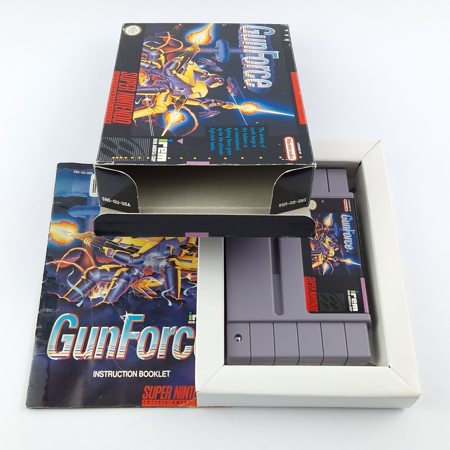 Super Nintendo Spiel : Gun Force - Modul Anleitung OVP cib / SNES NTSC-U/C USA