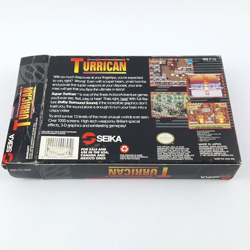 Super Nintendo Spiel : Super Turrican - Modul Anleitung OVP cib / SNES NTSC USA