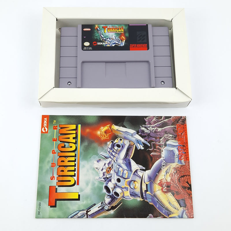 Super Nintendo Spiel : Super Turrican - Modul Anleitung OVP cib / SNES NTSC USA