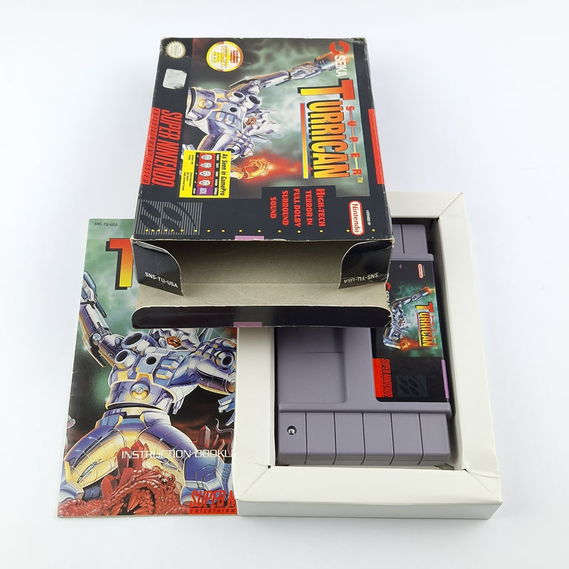 Super Nintendo Spiel : Super Turrican - Modul Anleitung OVP cib / SNES NTSC USA