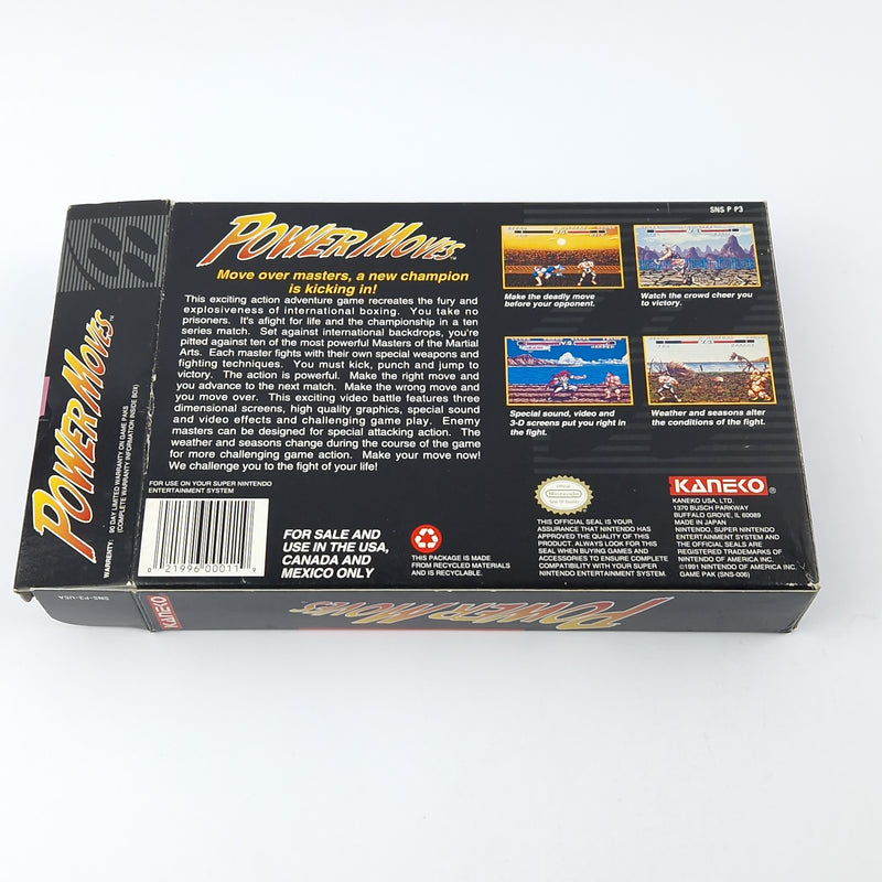 Super Nintendo Spiel : Power Moves - Modul Anleitung OVP cib / SNES NTSC USA