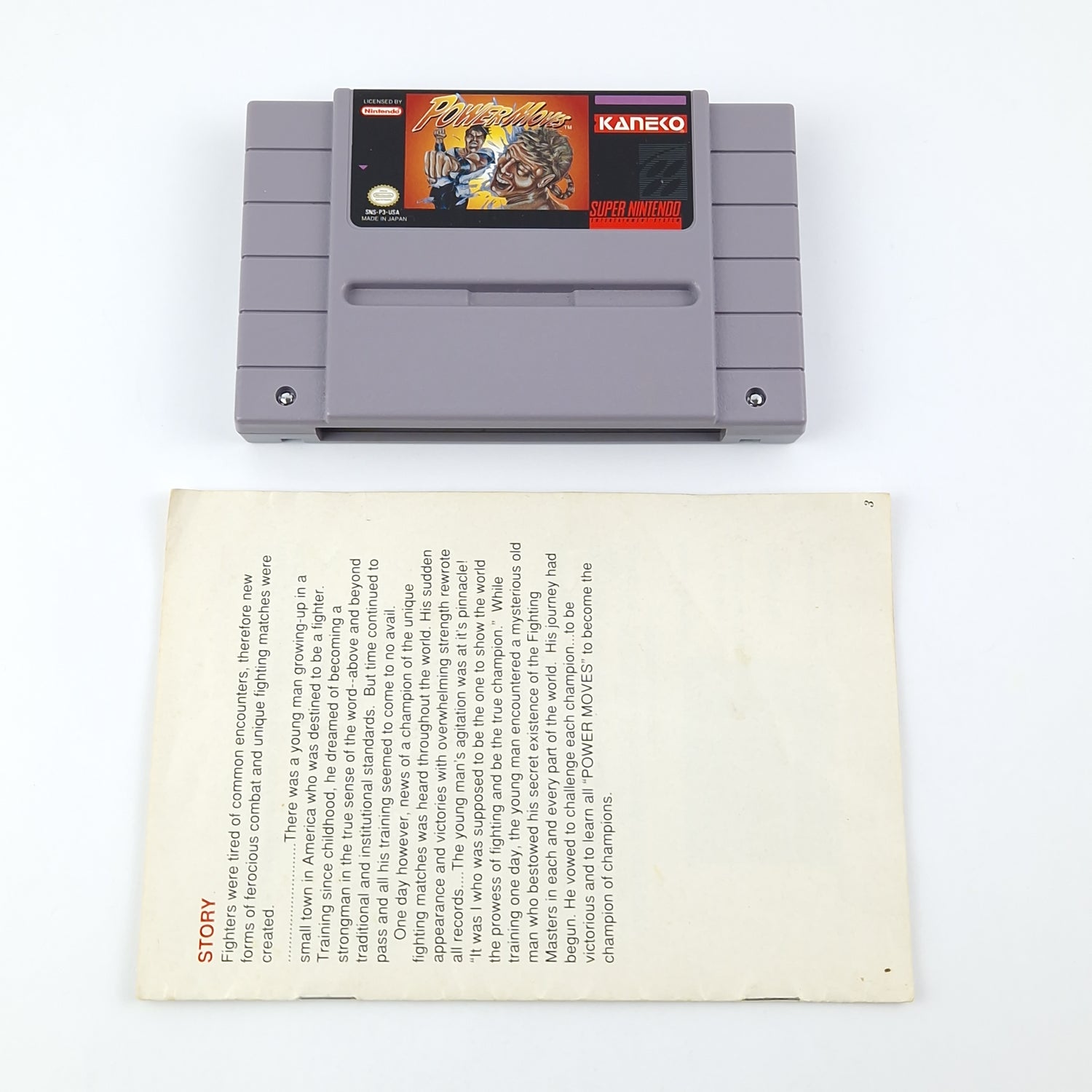 Super Nintendo Spiel : Power Moves - Modul Anleitung OVP cib / SNES NTSC USA