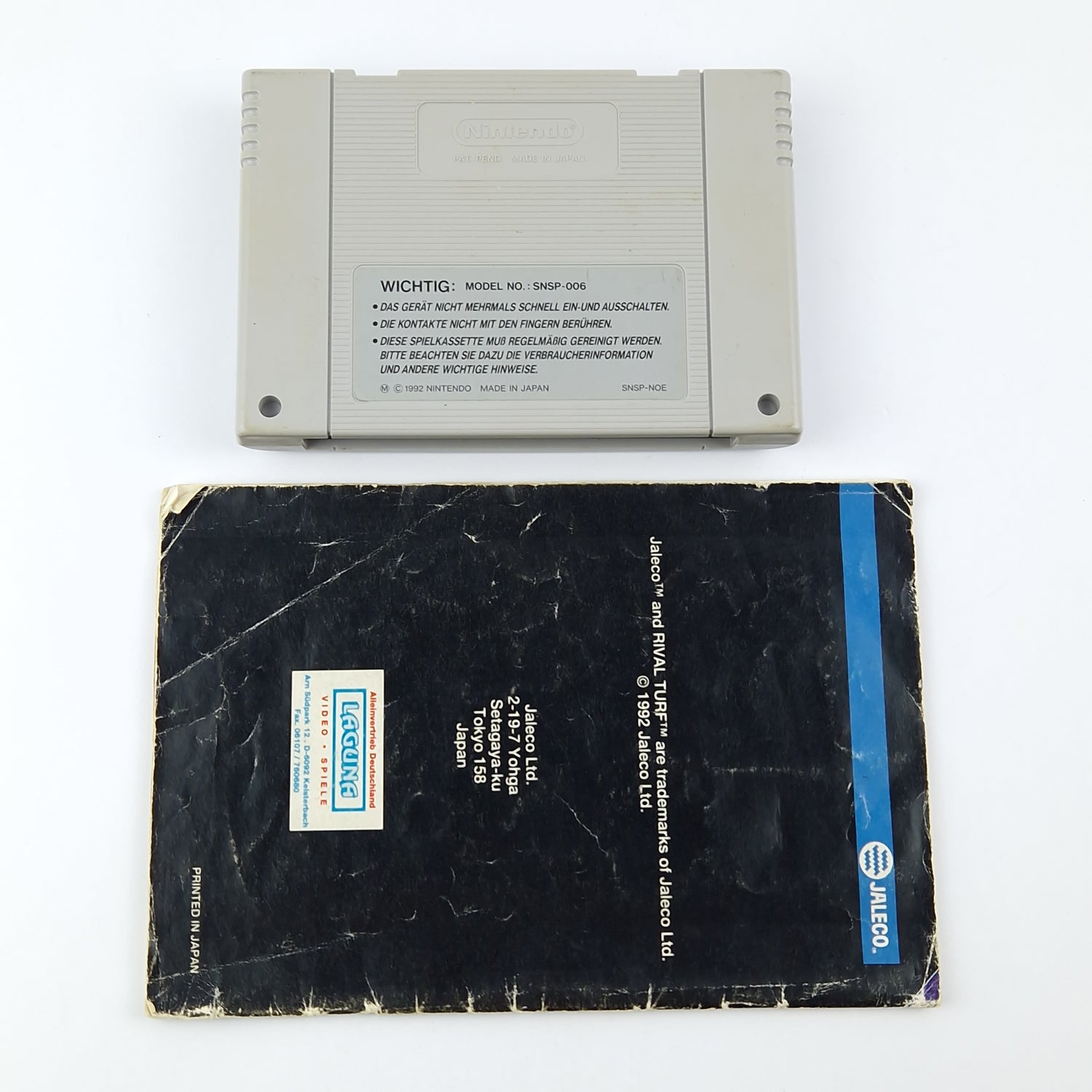 Super Nintendo Game: Rival Turf + Instructions - Module / Cartridge / Manual SNES